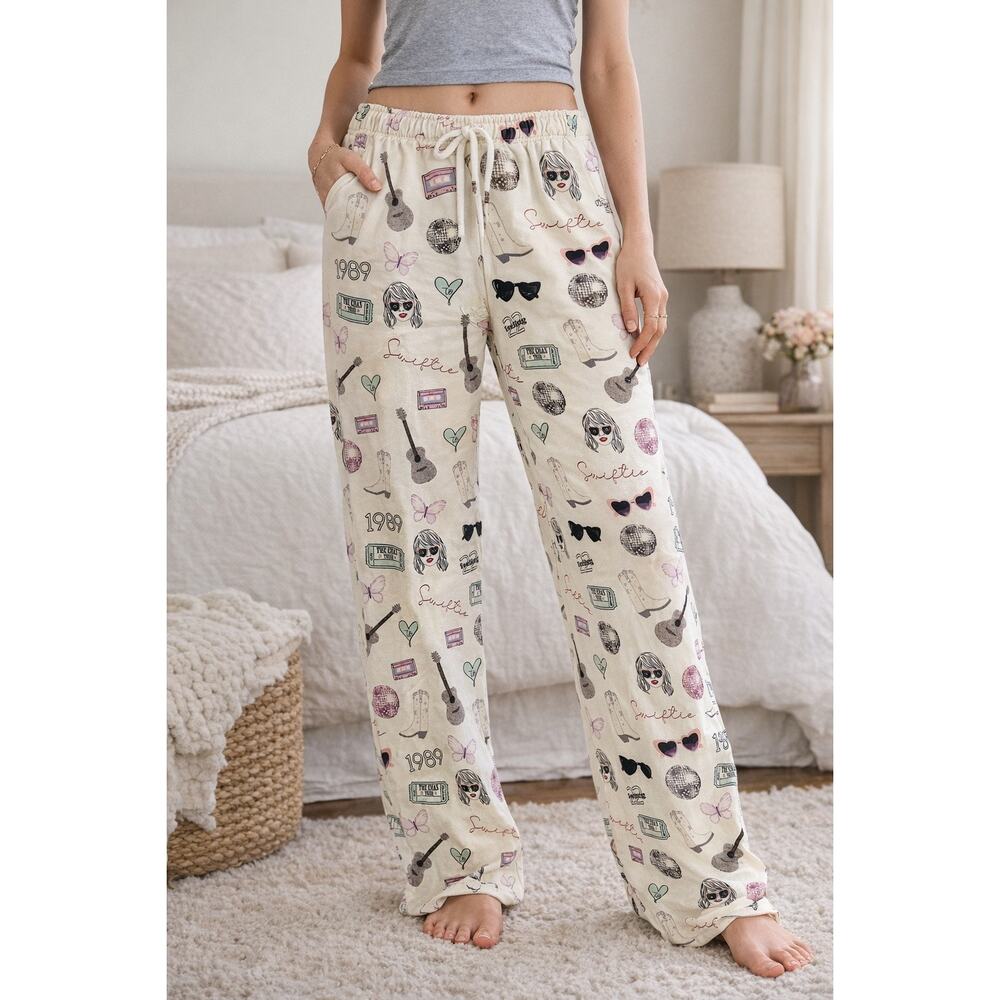Paisley Box Swiftie Taylor Inspired Lounge Pajama Pants Womens M Eras Tour 1989